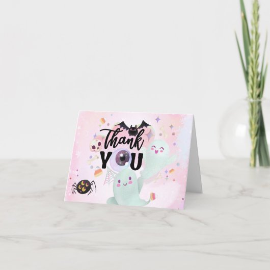 Dank je wel griezelig bedankkaart (Voorkant)