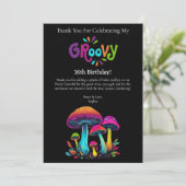 Dank je wel-Groovy Psychedelische Kleurrijke Padde Kaart (Staand voorkant)