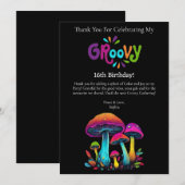 Dank je wel-Groovy Psychedelische Kleurrijke Padde Kaart (Voorkant / Achterkant)