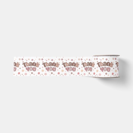 Dank je wel grosgrain lint (Voorkant)