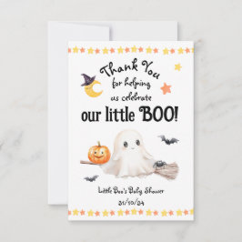 Dank je wel Halloween Little Boo Baby shower Bedankkaart