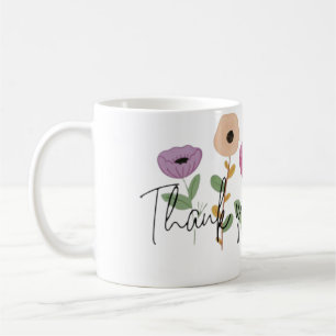Dank Je Wel Hartelijk Bloemen Met Dank Een Nee Koffiemok