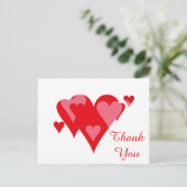 Dank je wel Harten van Janz White Briefkaart (Staand voorkant)