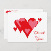 Dank je wel Harten van Janz White Briefkaart (Voorkant / Achterkant)