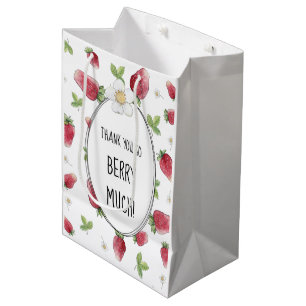 Dank je wel heel erg Aardbei Medium Cadeauzakje