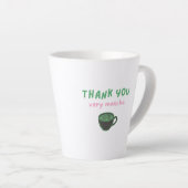 Dank Je Wel Heel Veel Matcha | Grappige Matcha Lat Latte Mok (Rechterhoek)