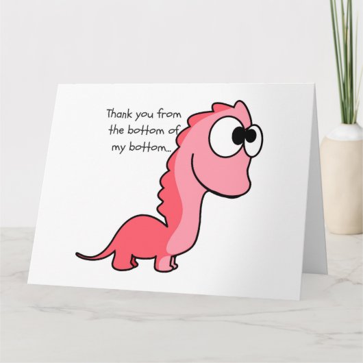 Dank je wel, helemaal onderaan... bedankkaart (Voorkant)