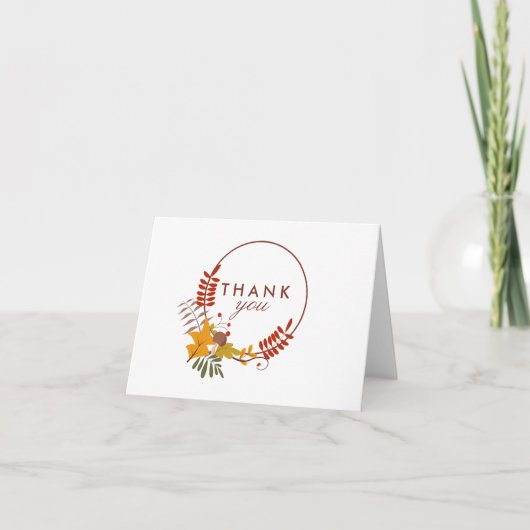 DANK JE WEL | Herfstbloemen Bedankkaart (Voorkant)