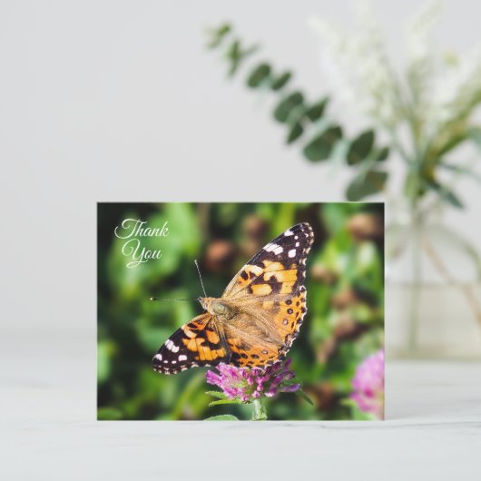 Dank je wel, het Lady Butterfly Briefkaart (Staand voorkant)