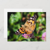 Dank je wel, het Lady Butterfly Briefkaart (Voorkant / Achterkant)