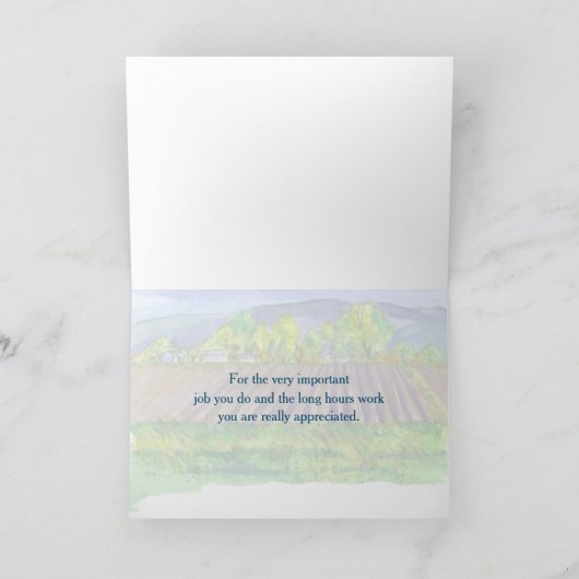 Dank je wel, het landschap van Farmer Fields Mount Kaart (Binnen)