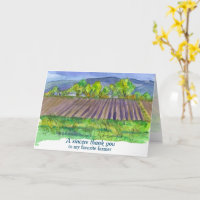 Dank je wel, het landschap van Farmer Fields Mount