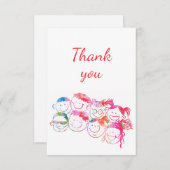 Dank je wel Hulp bij de Kinderen Leraar Oppas Bedankkaart (Voorkant / Achterkant)