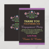 Dank je wel Huwelijksfeest Paarse Mexicaanse kaart (Voorkant / Achterkant)