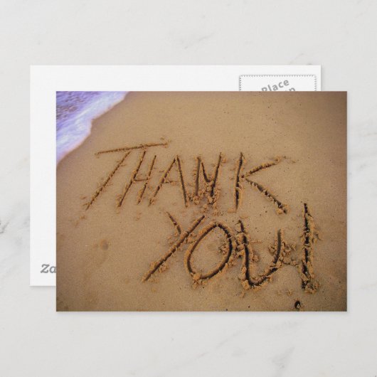Dank je wel in het Briefkaart (Voorkant / Achterkant)