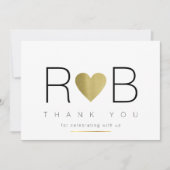 dank je wel , initialen en koppels , helder en ele kaart (Voorkant)