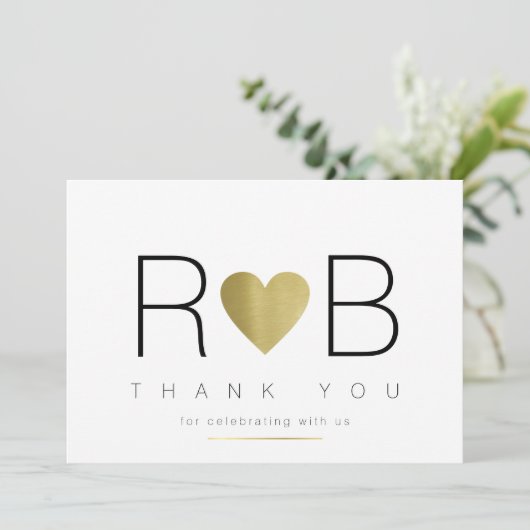 dank je wel , initialen en koppels , helder en ele kaart (Staand voorkant)