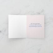 Dank je wel intern Bluebird in a Tree Heart Leaves Bedankkaart (Binnen)