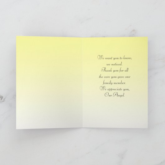 Dank je wel, je bent mijn engel kaart (Binnen)