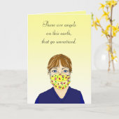 Dank je wel, je bent mijn engel kaart (Gele Bloem)