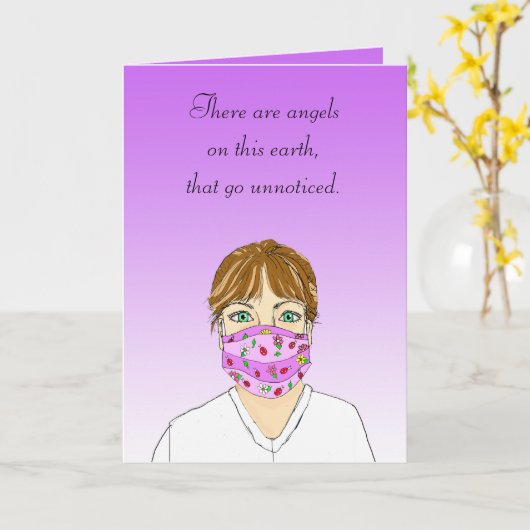 Dank je wel, je bent mijn engel kaart (Gele Bloem)