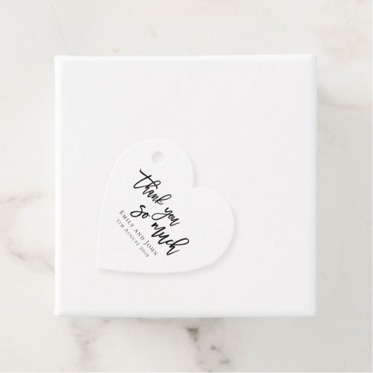 Dank je wel / je namen & bericht bruiloft bedankjes labels (In situ)