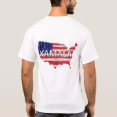 Dank je wel Joe! Blauw met vlag T-shirt (Achterkant)