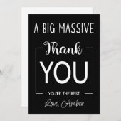 dank je wel , kaart . (Voorkant / Achterkant)