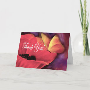 Dank je wel kaart Butterfly Poppy - Multi