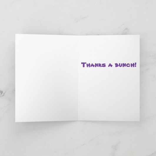 Dank je wel kaart, ik denk dat je druif bent! bedankkaart (Binnen)