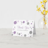 Dank je wel kaart, Oh Baby!, Paarse, Silver Kaart (Gele Bloem)