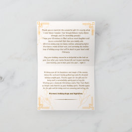 Dank je wel kerstkaart bedankkaart