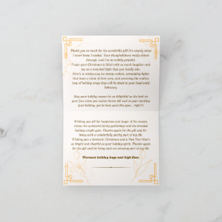 Dank je wel kerstkaart bedankkaart