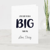 dank je wel , kleine kaart om je te bedanken (Voorkant)