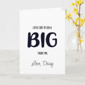 dank je wel , kleine kaart om je te bedanken (Gele Bloem)