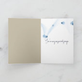 Dank je wel kleine meisje schets met wilde bloemen kaart (Binnen)