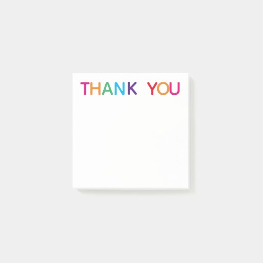 Dank Je Wel Kleurrijk 3 x 3 Post-it® Notes (Voorkant)