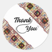Dank je wel Kleurrijke Palestijnse Tatreez Sticker (Voorkant)
