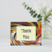 Dank Je Wel Kleurrijke Tie-Dye Draaikolken Waarder Briefkaart (Staand voorkant)