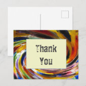 Dank Je Wel Kleurrijke Tie-Dye Draaikolken Waarder Briefkaart (Voorkant / Achterkant)