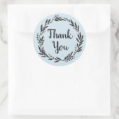 Dank je wel Krans Boerderij Zwart en Wit Ronde Sticker (Tas)