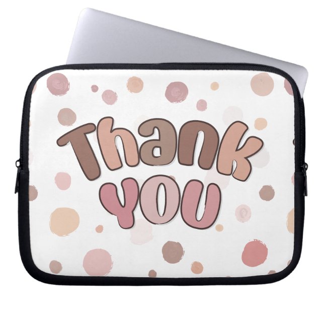 Dank je wel  laptop sleeve (Voorkant)