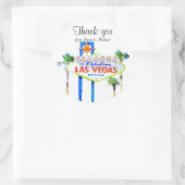 Dank je wel Las Vegas Huwelijk Ronde Sticker (Tas)