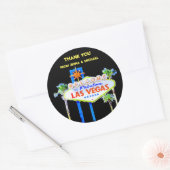 Dank je wel Las Vegas koppels Ronde Sticker (Envelop)