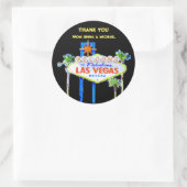 Dank je wel Las Vegas koppels Ronde Sticker (Tas)