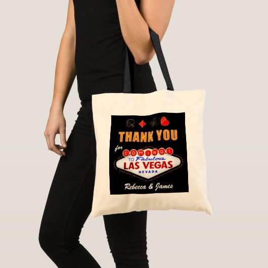 Dank je wel Las Vegas Sign Fabulous Casino Night Tote Bag (Voorkant (product))