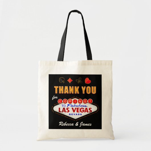 Dank je wel Las Vegas Sign Fabulous Casino Night Tote Bag (Voorkant)