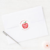 Dank Je Wel Leraar Appel Ronde Sticker (Envelop)
