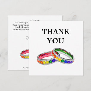 🌈Dank je wel  LGBTQ+  Verstrengeld in trots Bedankkaart