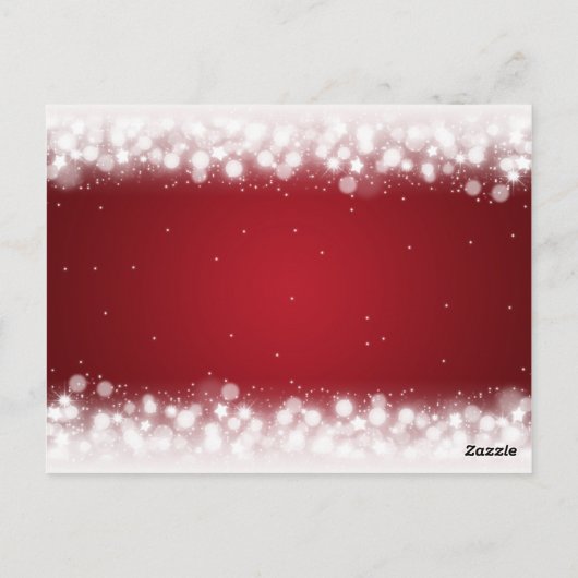 Dank je wel, Magic Sparkle Red Briefkaart (Achterkant)